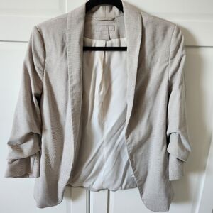 H&M Beige greige blazer summer Size 2